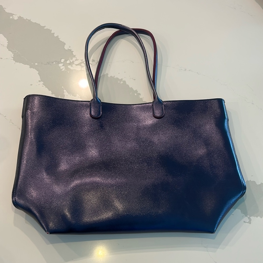 Bath & Body Works Shiny Navy Tote Bag